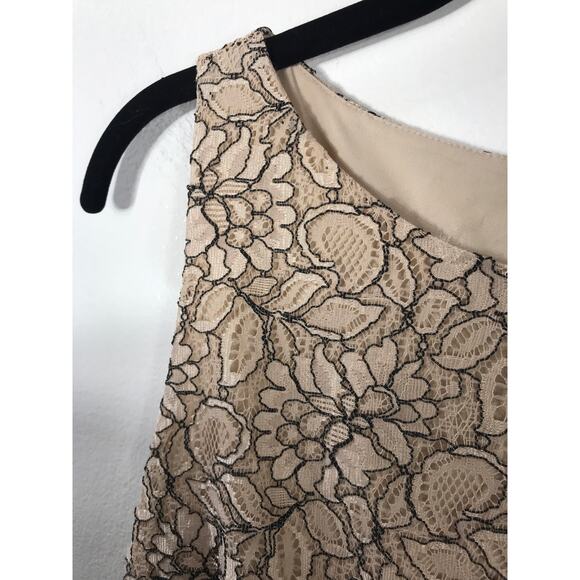 New Alice + Olivia Lace Bodice Jumpsuit Sleeveless Lace Overlay Wool 6 Holiday - Picture 6 of 16
